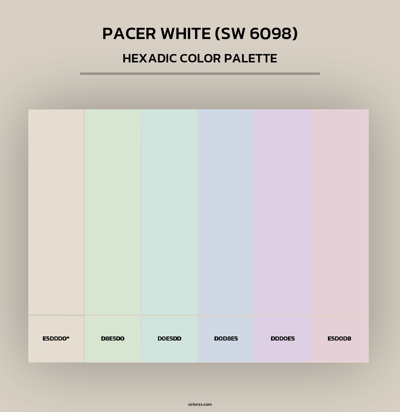 Pacer White (SW 6098) - Hexadic Color Palette