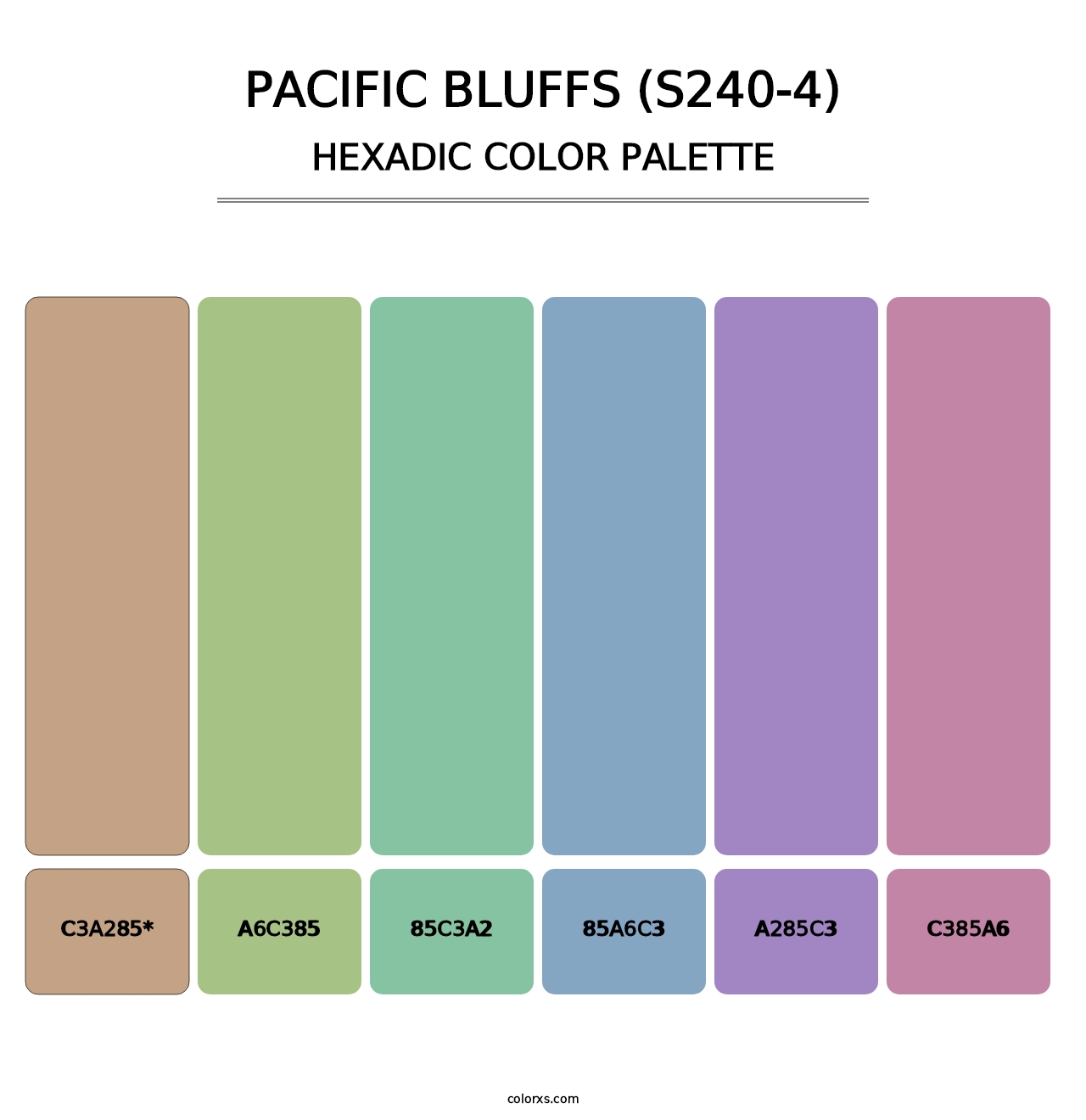 Pacific Bluffs (S240-4) - Hexadic Color Palette