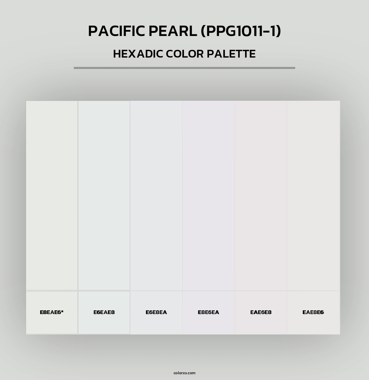 Pacific Pearl (PPG1011-1) - Hexadic Color Palette