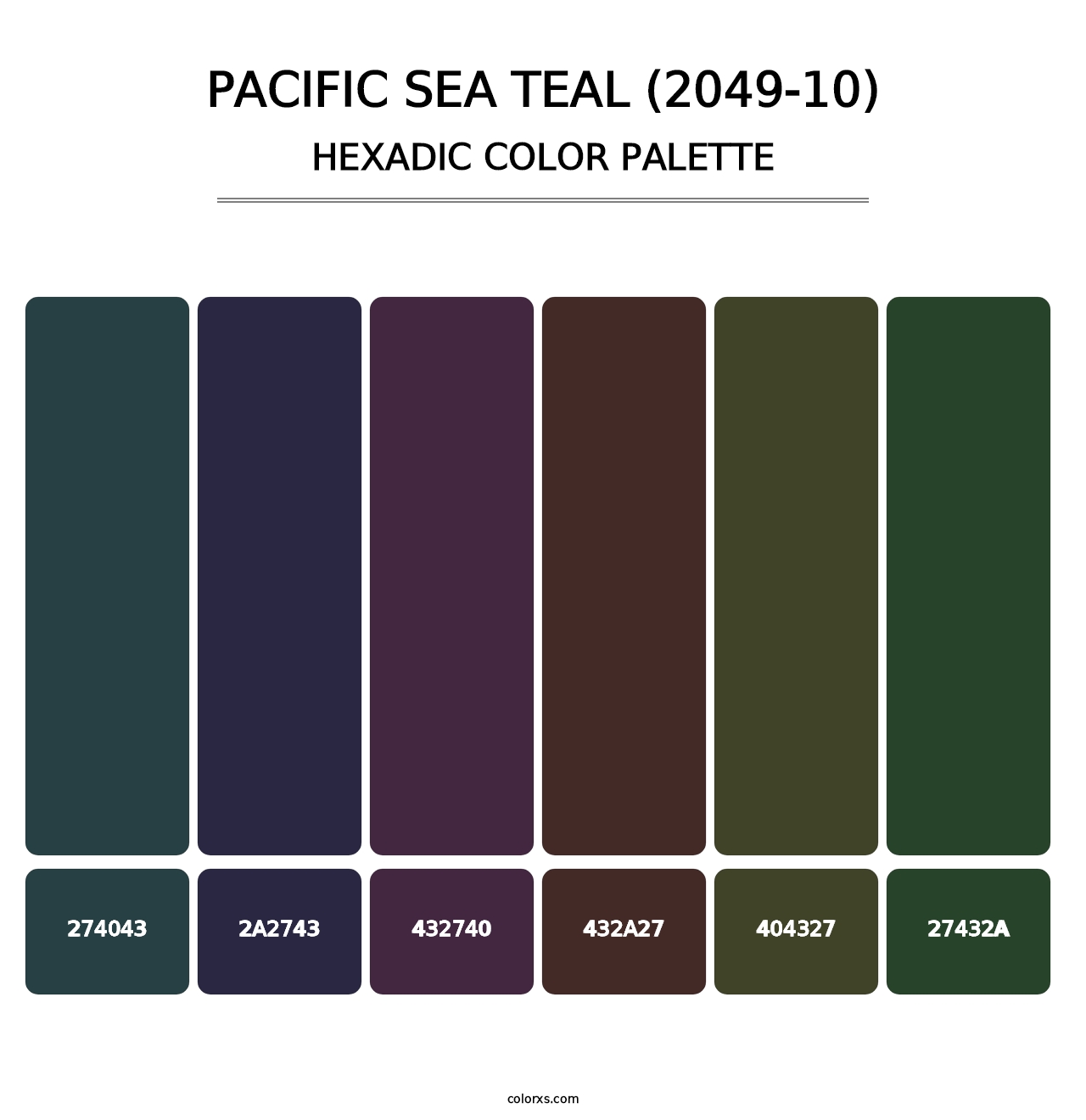 Pacific Sea Teal (2049-10) - Hexadic Color Palette