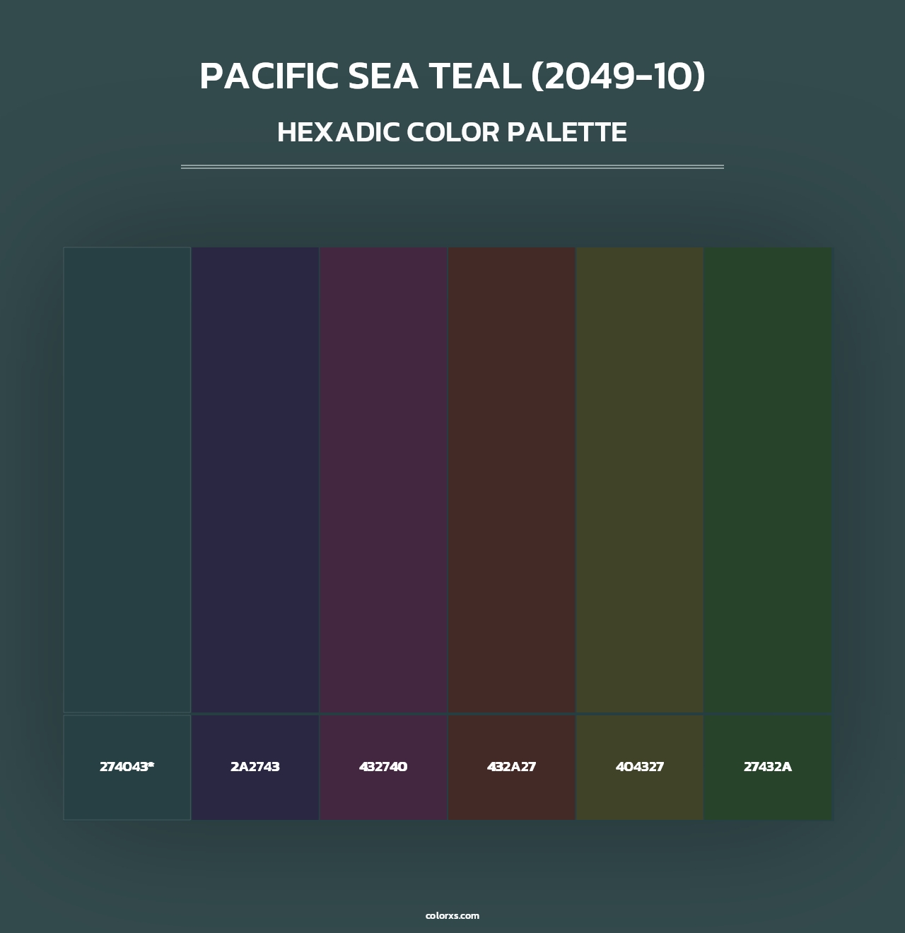 Pacific Sea Teal (2049-10) - Hexadic Color Palette