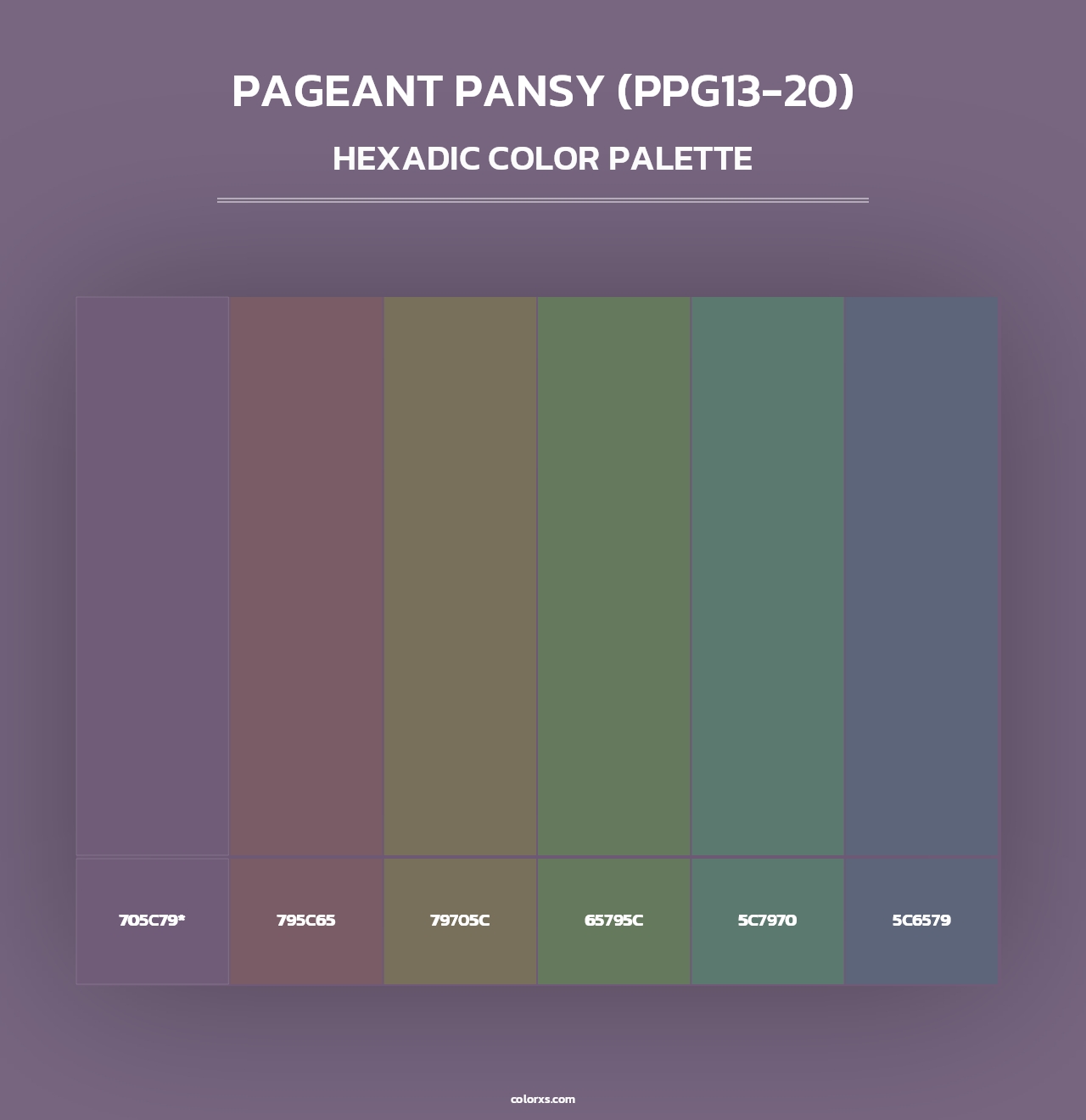 Pageant Pansy (PPG13-20) - Hexadic Color Palette