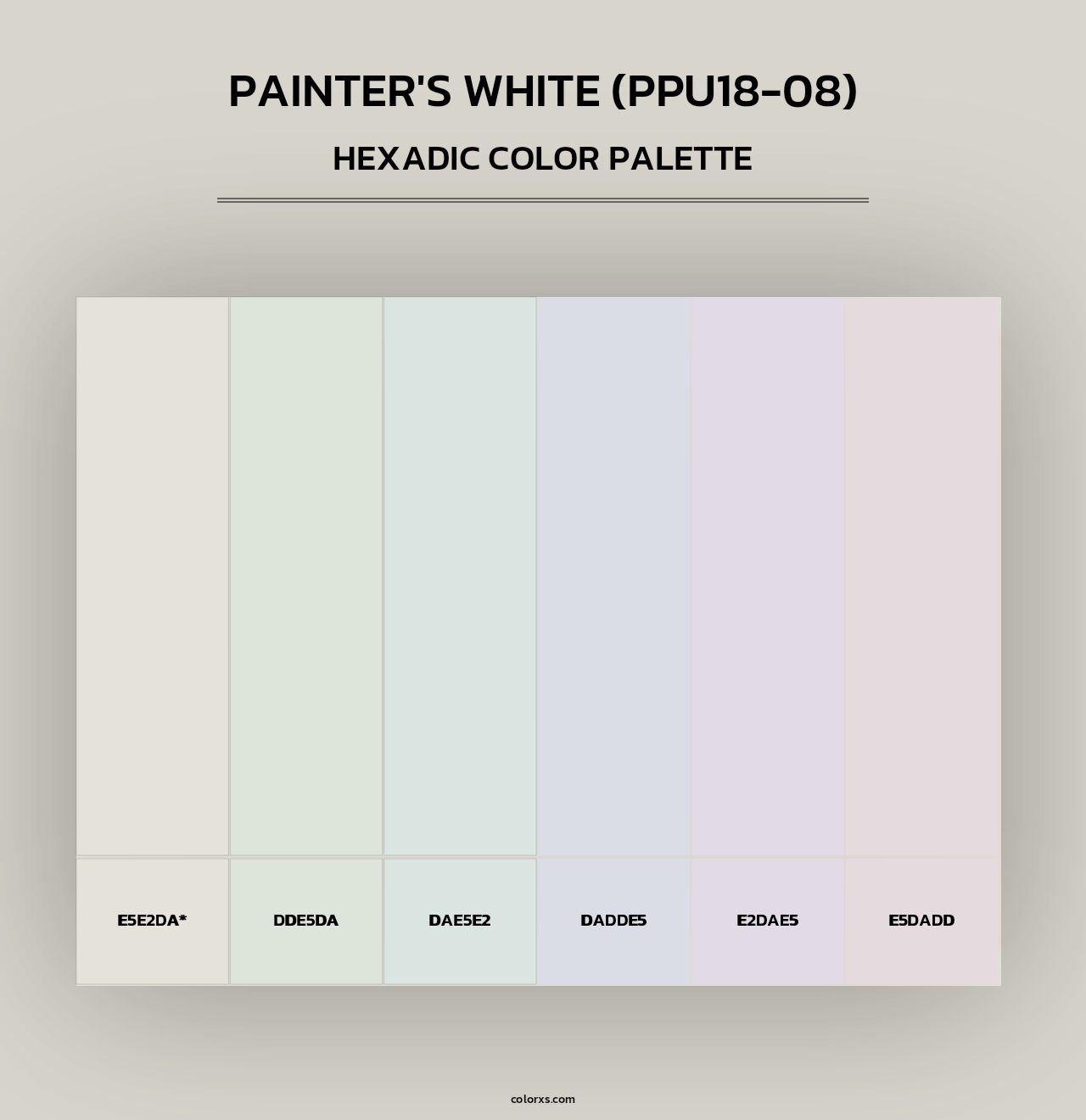 Painter'S White (PPU18-08) - Hexadic Color Palette