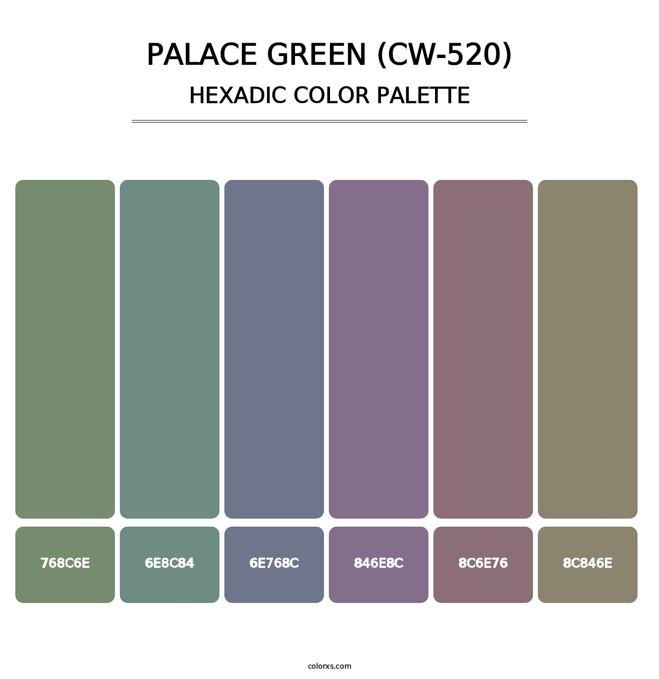 Palace Green (CW-520) - Hexadic Color Palette