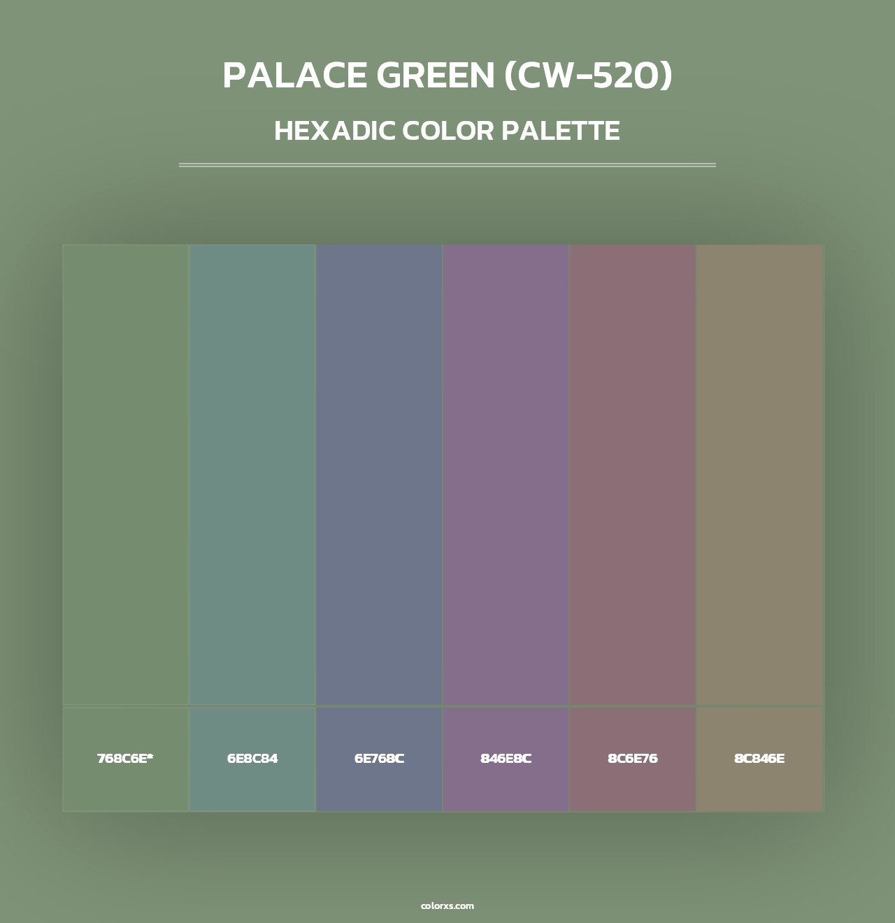 Palace Green (CW-520) - Hexadic Color Palette