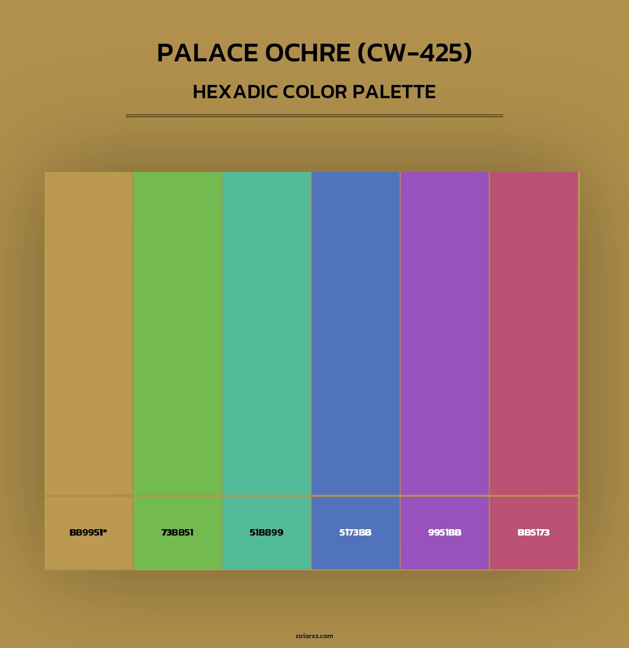 Palace Ochre (CW-425) - Hexadic Color Palette