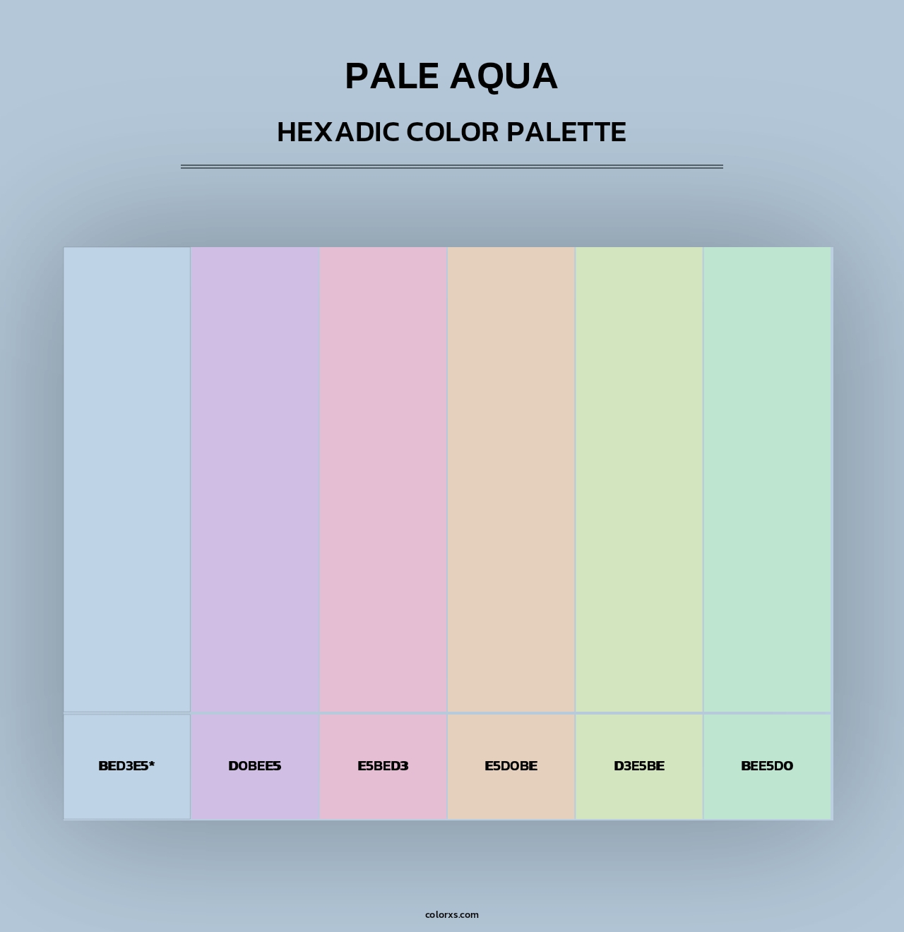 Pale Aqua - Hexadic Color Palette