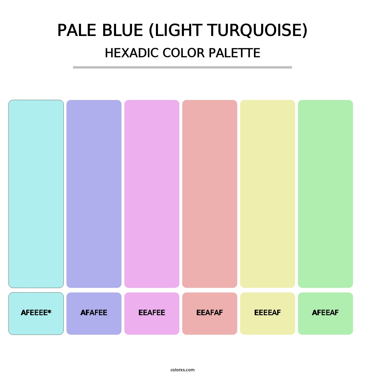 Pale Blue (Light Turquoise) - Hexadic Color Palette