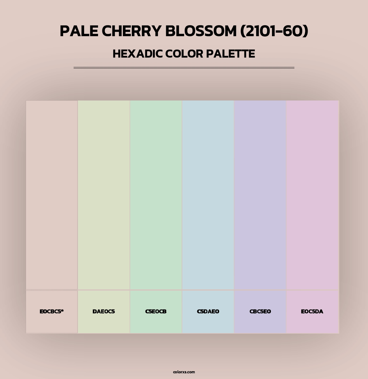 Pale Cherry Blossom (2101-60) - Hexadic Color Palette