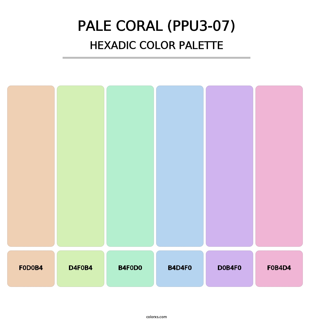 Pale Coral (PPU3-07) - Hexadic Color Palette
