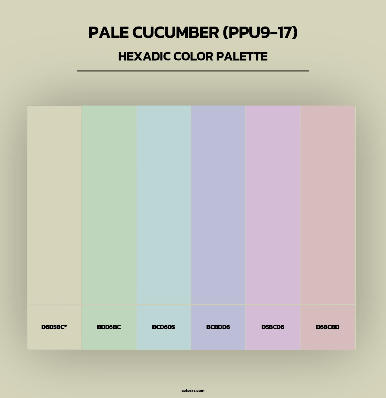 Pale Cucumber (PPU9-17) - Hexadic Color Palette