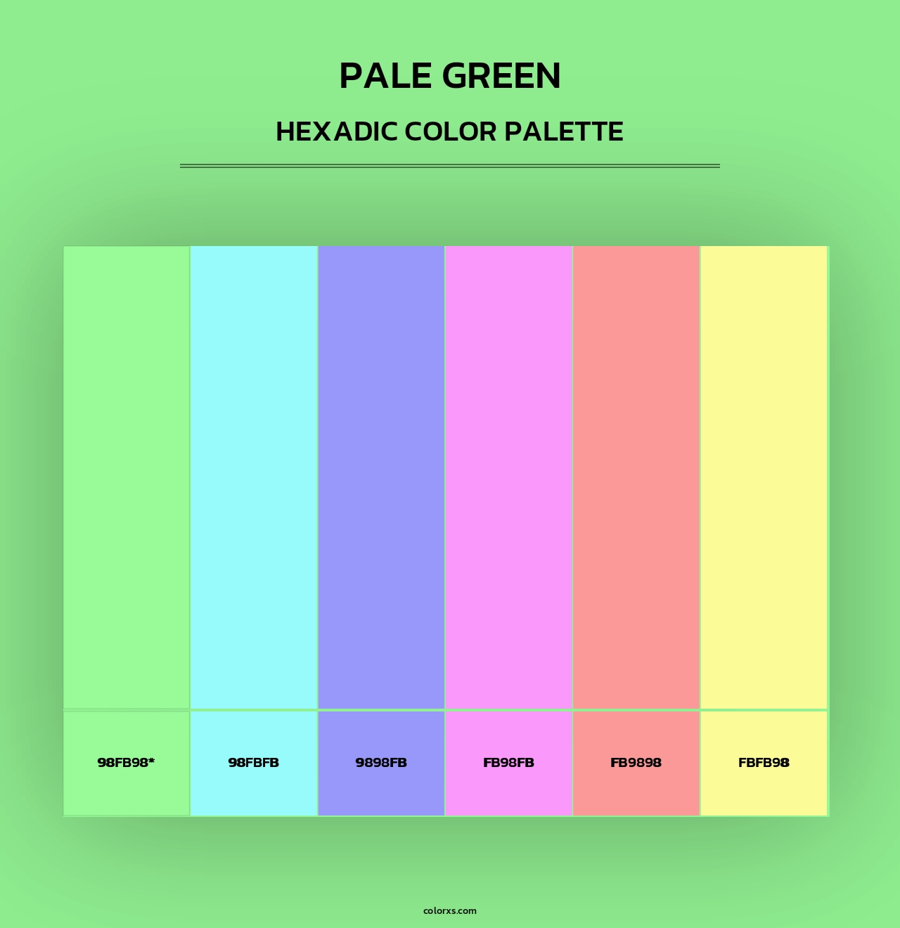 Pale Green - Hexadic Color Palette