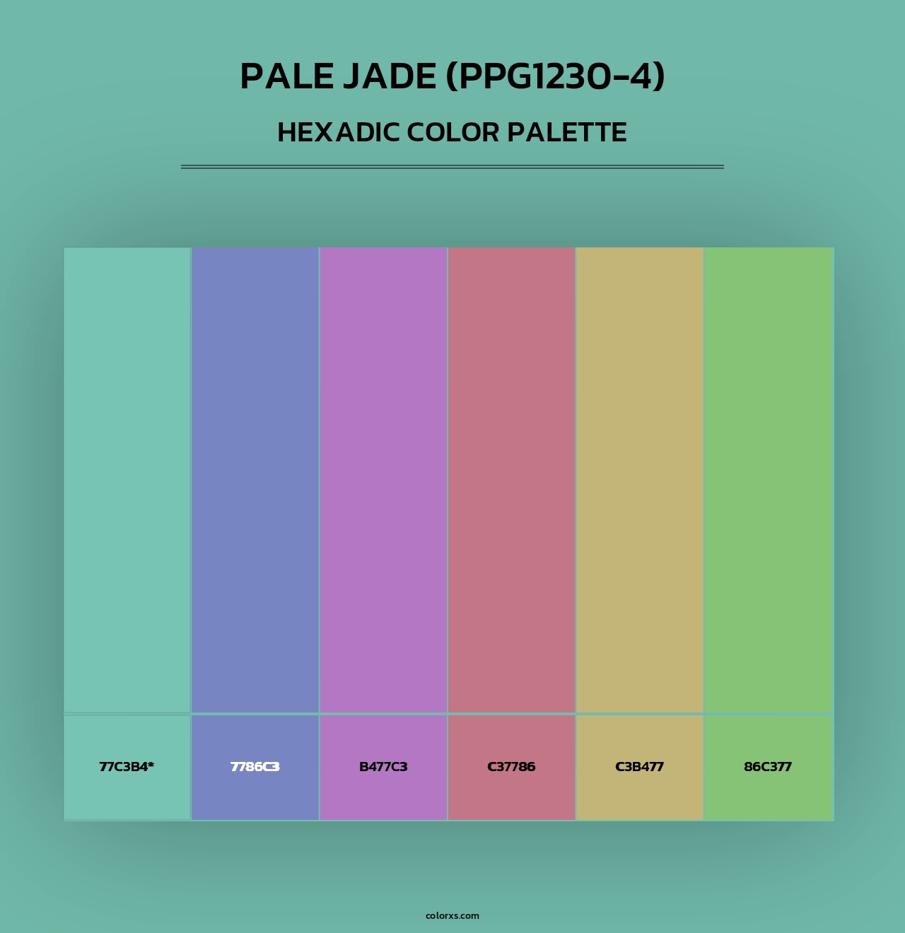 Pale Jade (PPG1230-4) - Hexadic Color Palette