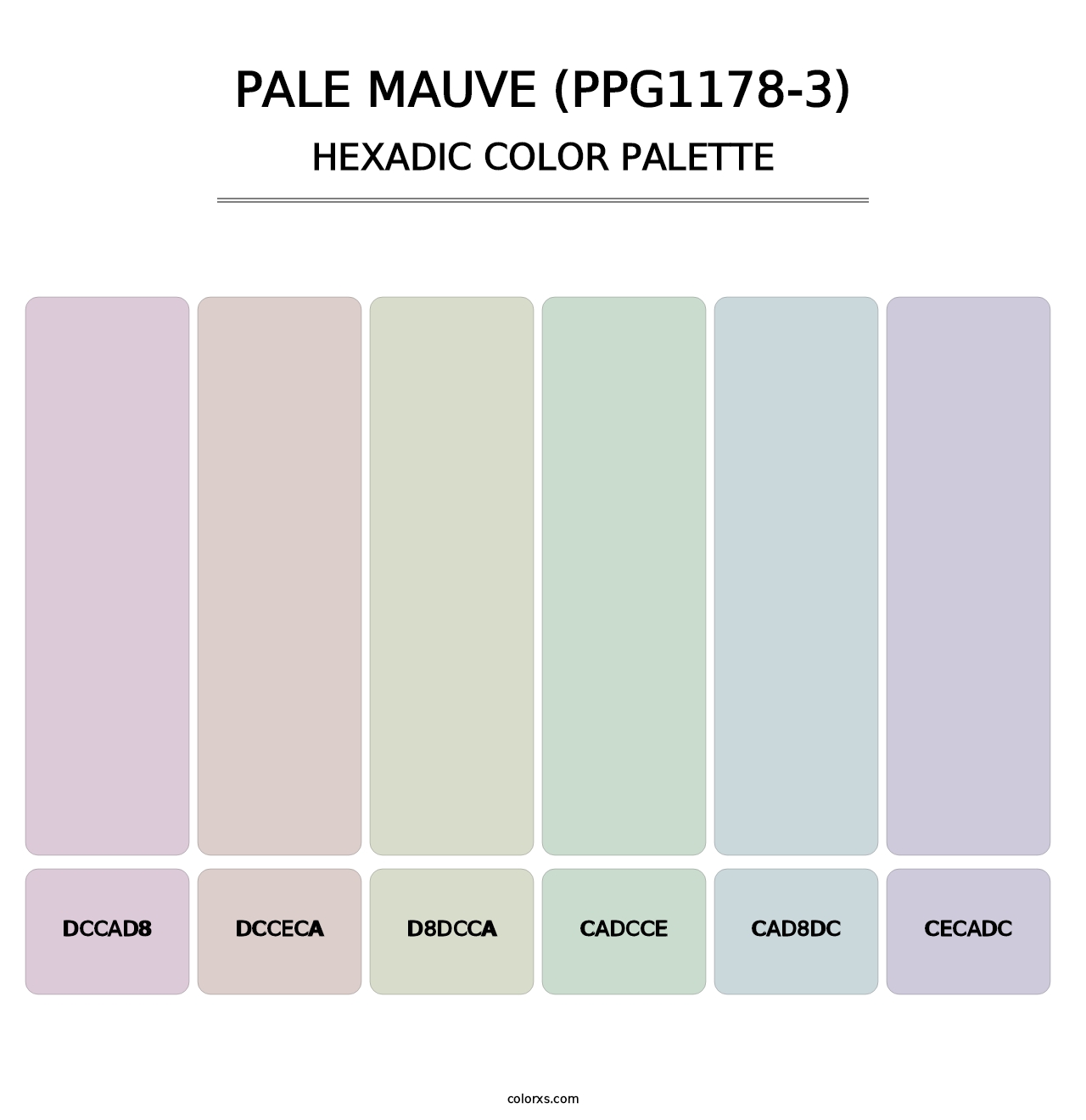 Pale Mauve (PPG1178-3) - Hexadic Color Palette