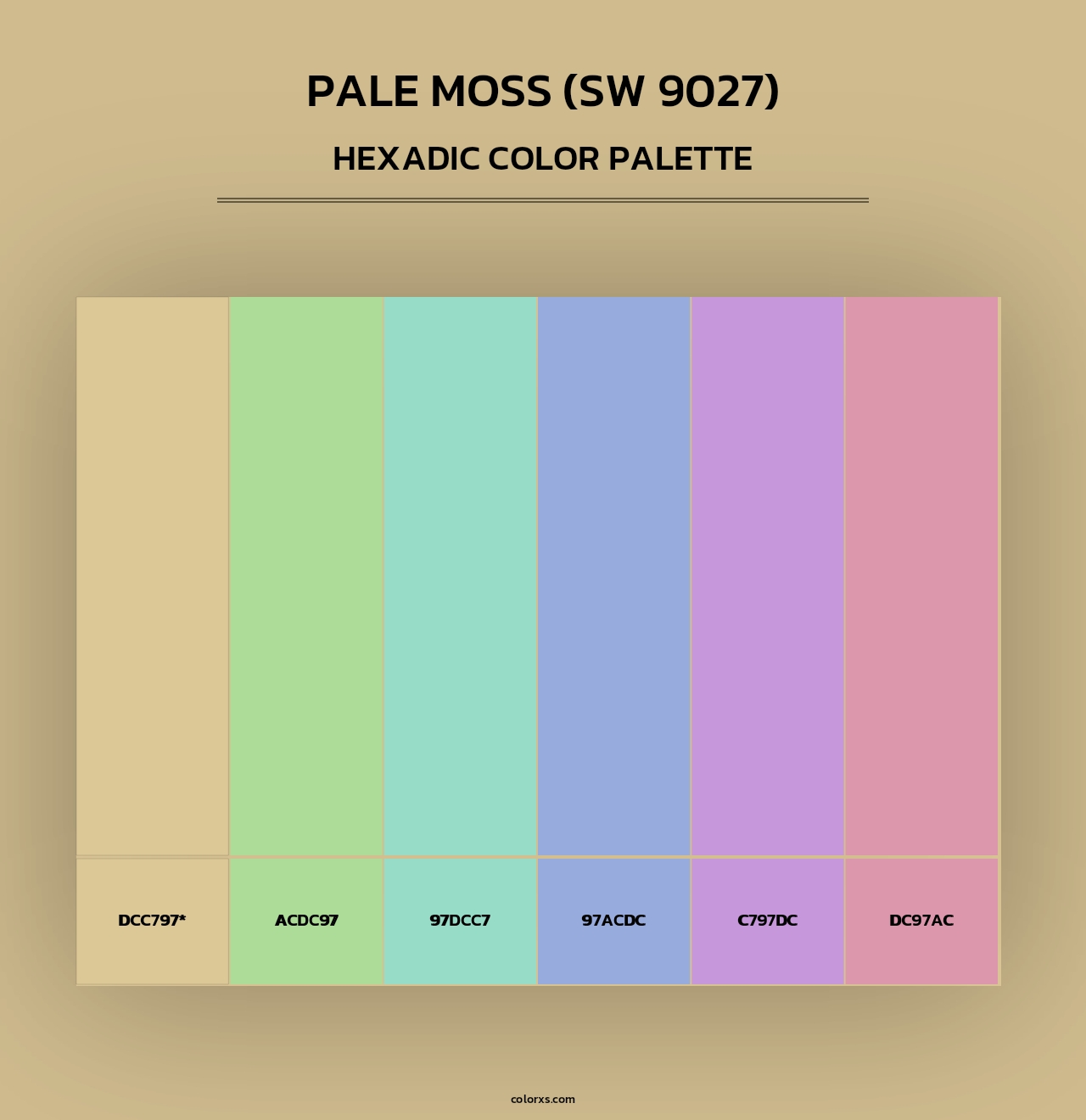 Pale Moss (SW 9027) - Hexadic Color Palette