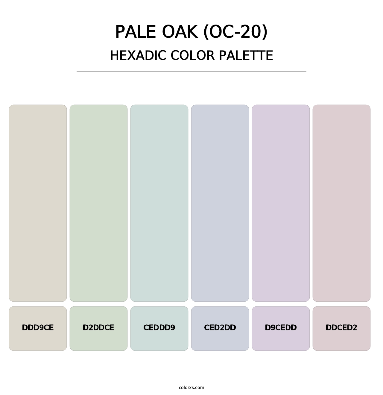 Pale Oak (OC-20) - Hexadic Color Palette