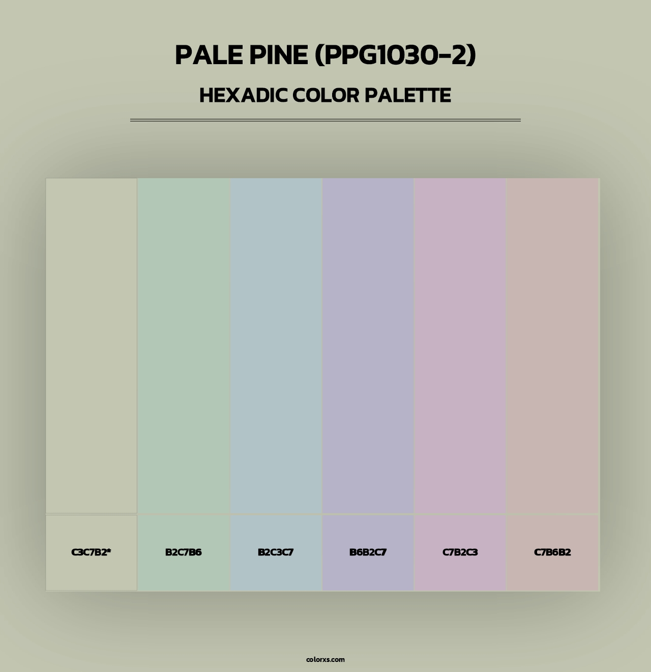 Pale Pine (PPG1030-2) - Hexadic Color Palette