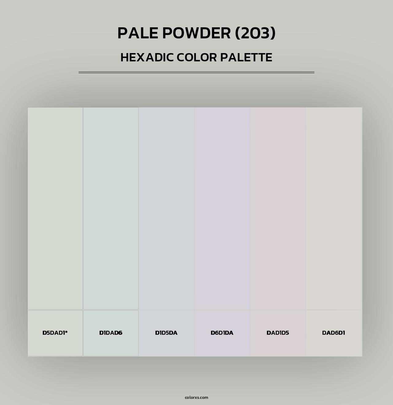 Pale Powder (203) - Hexadic Color Palette