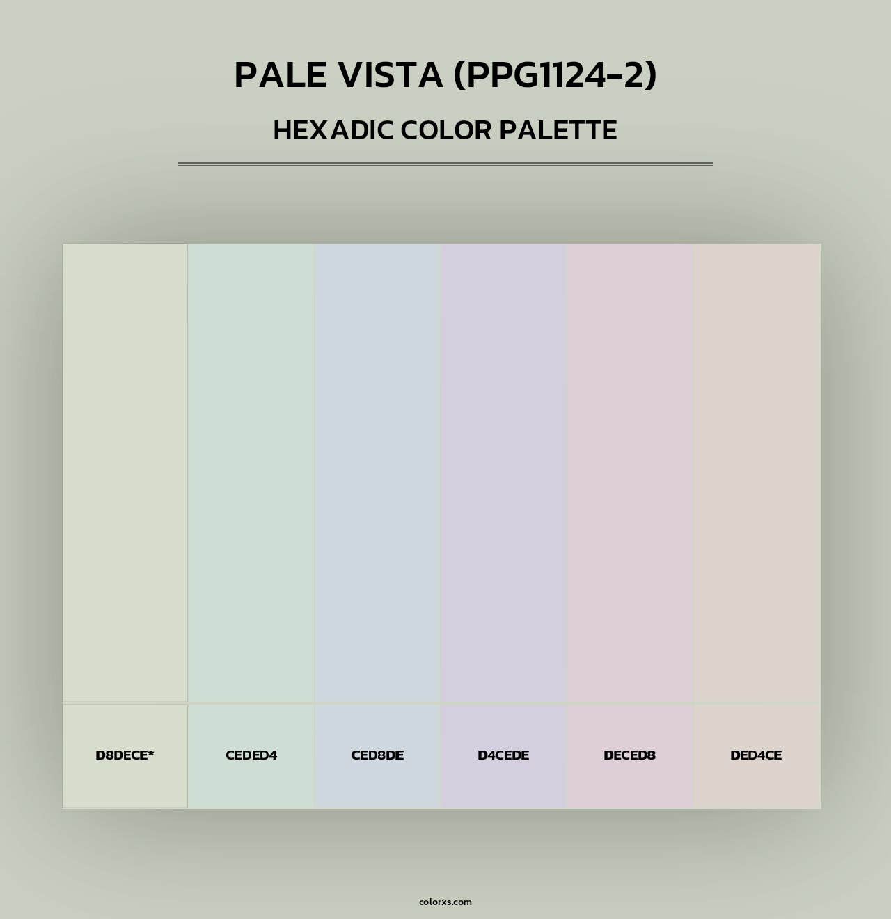 Pale Vista (PPG1124-2) - Hexadic Color Palette