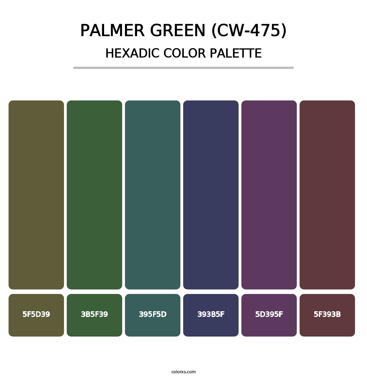 Palmer Green (CW-475) - Hexadic Color Palette