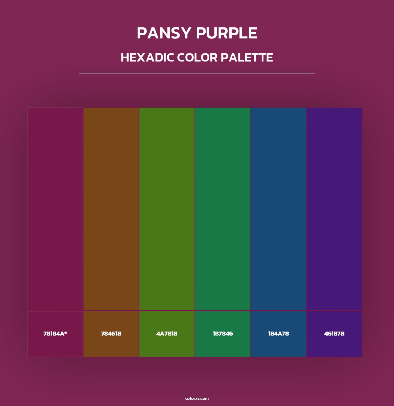 Pansy Purple - Hexadic Color Palette