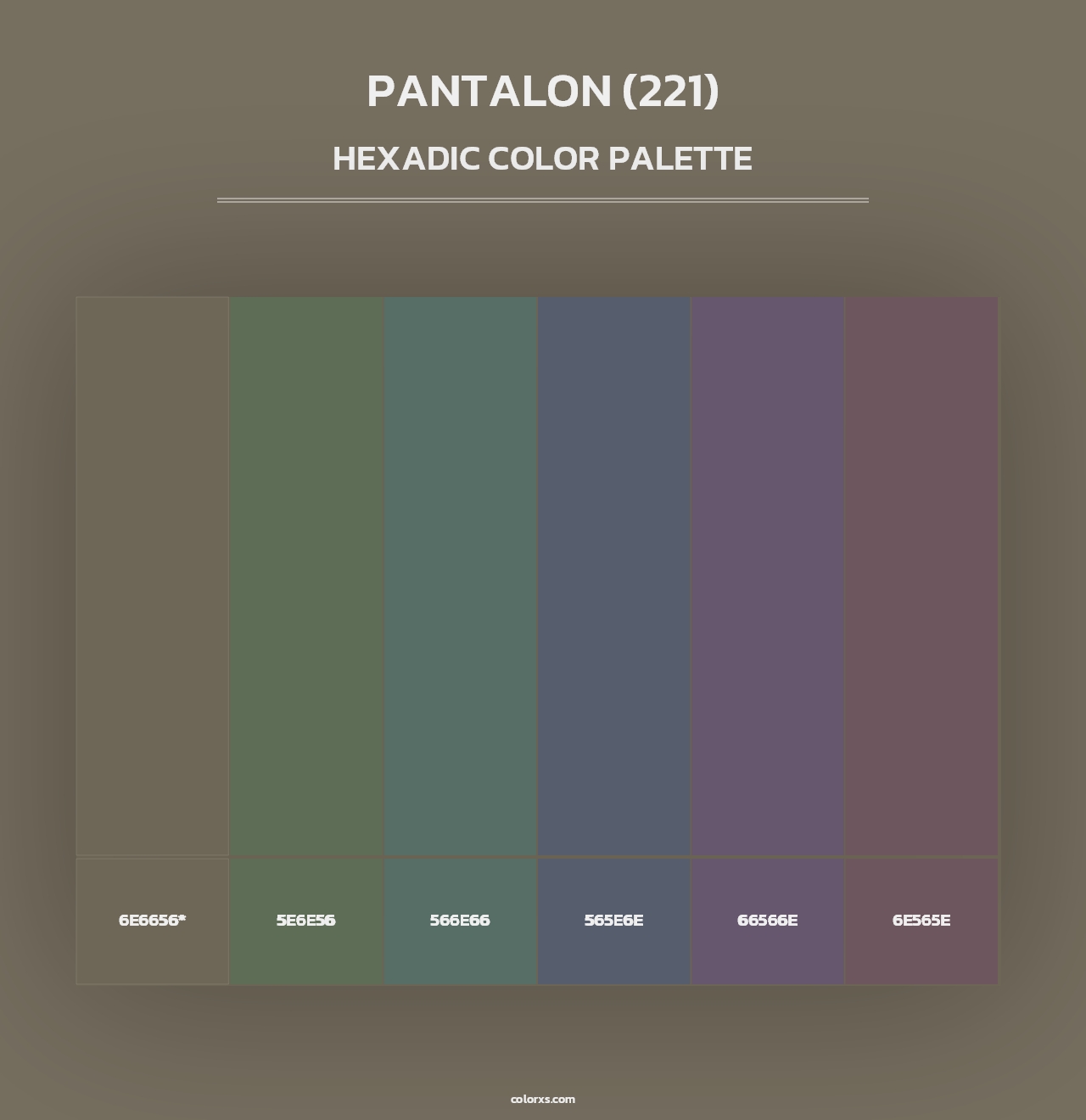 Pantalon (221) - Hexadic Color Palette