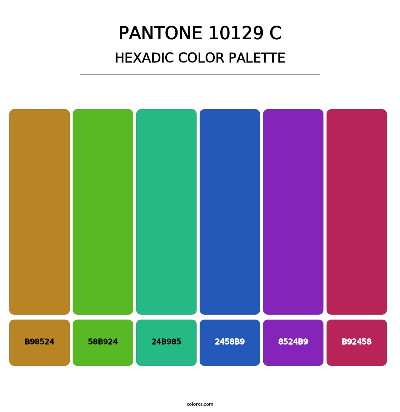 PANTONE 10129 C - Hexadic Color Palette