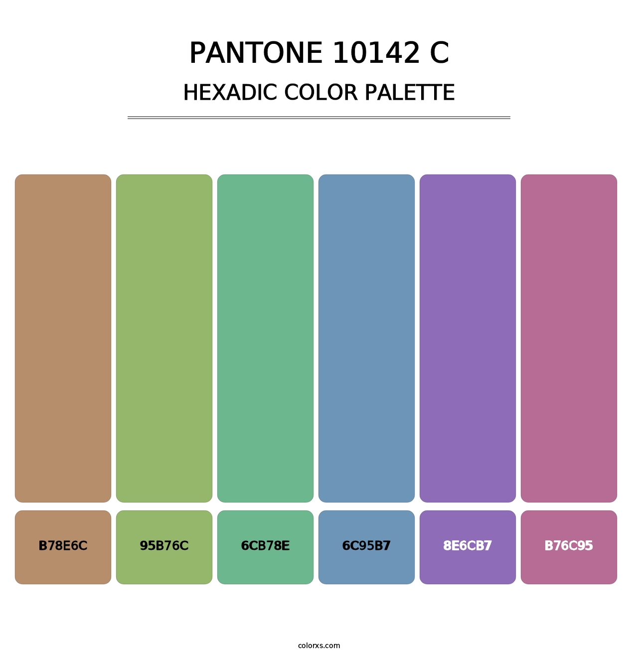 PANTONE 10142 C - Hexadic Color Palette