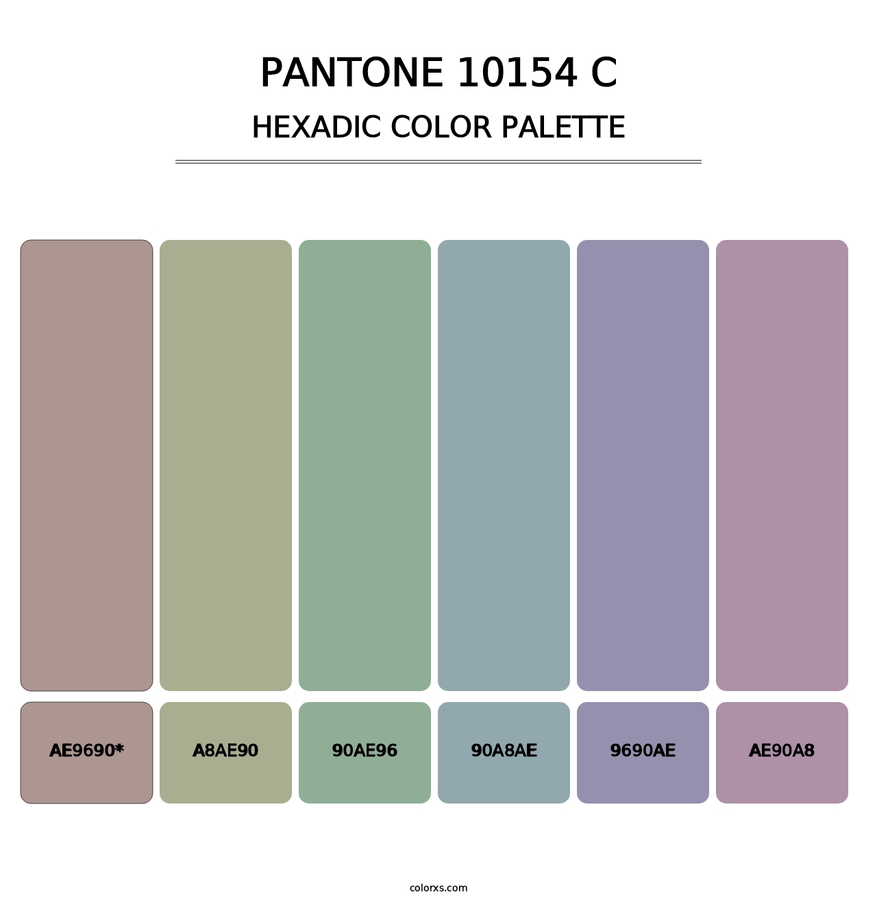 PANTONE 10154 C - Hexadic Color Palette