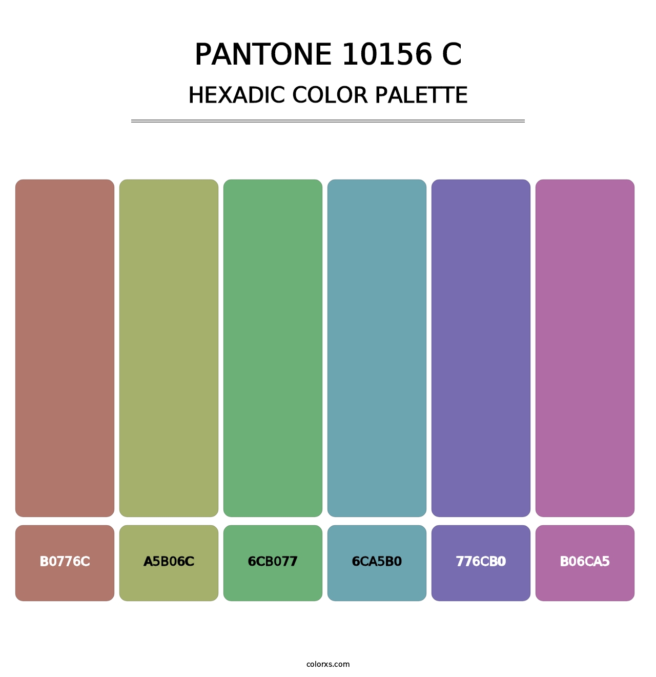 PANTONE 10156 C - Hexadic Color Palette