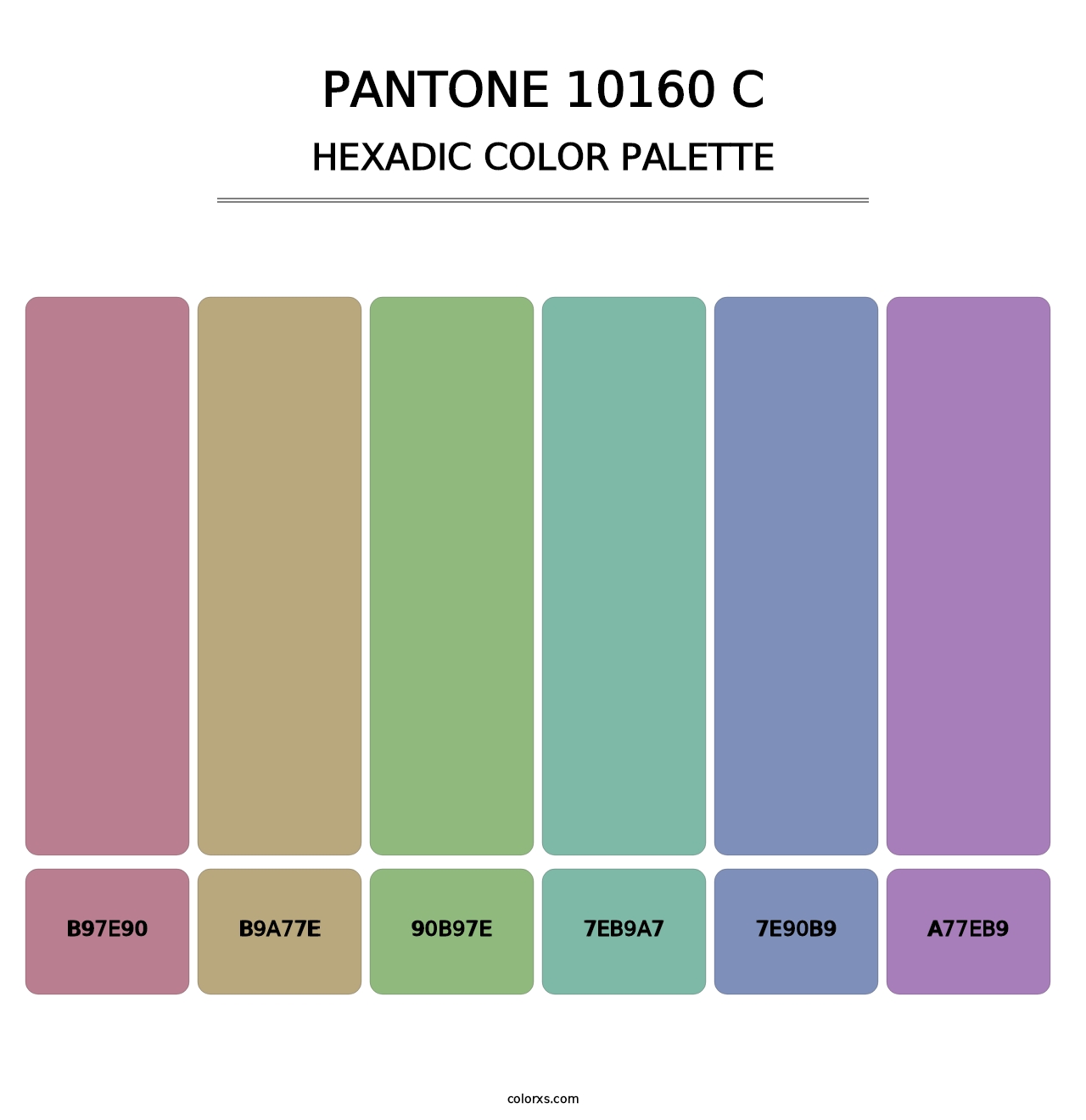 PANTONE 10160 C - Hexadic Color Palette