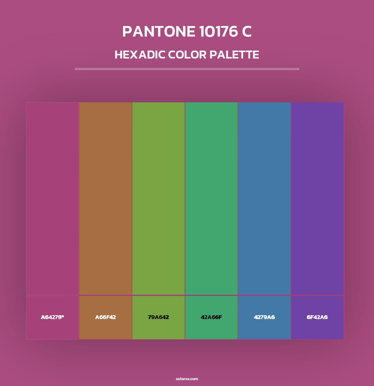 PANTONE 10176 C - Hexadic Color Palette
