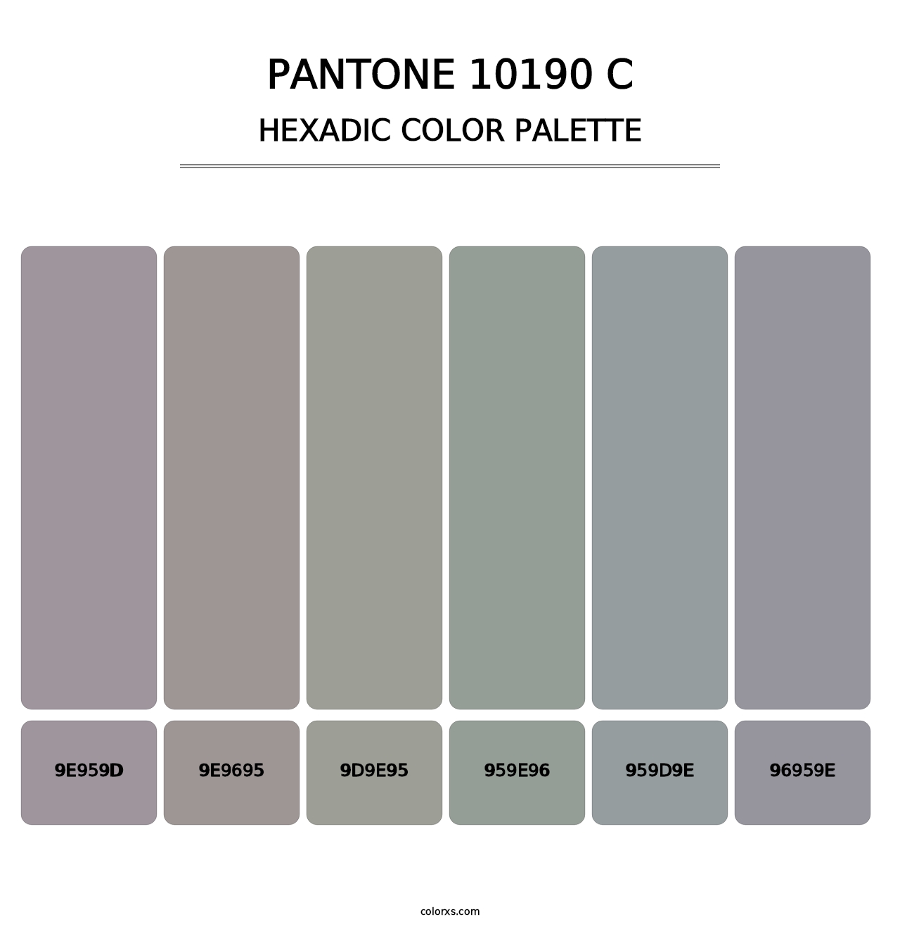 PANTONE 10190 C - Hexadic Color Palette