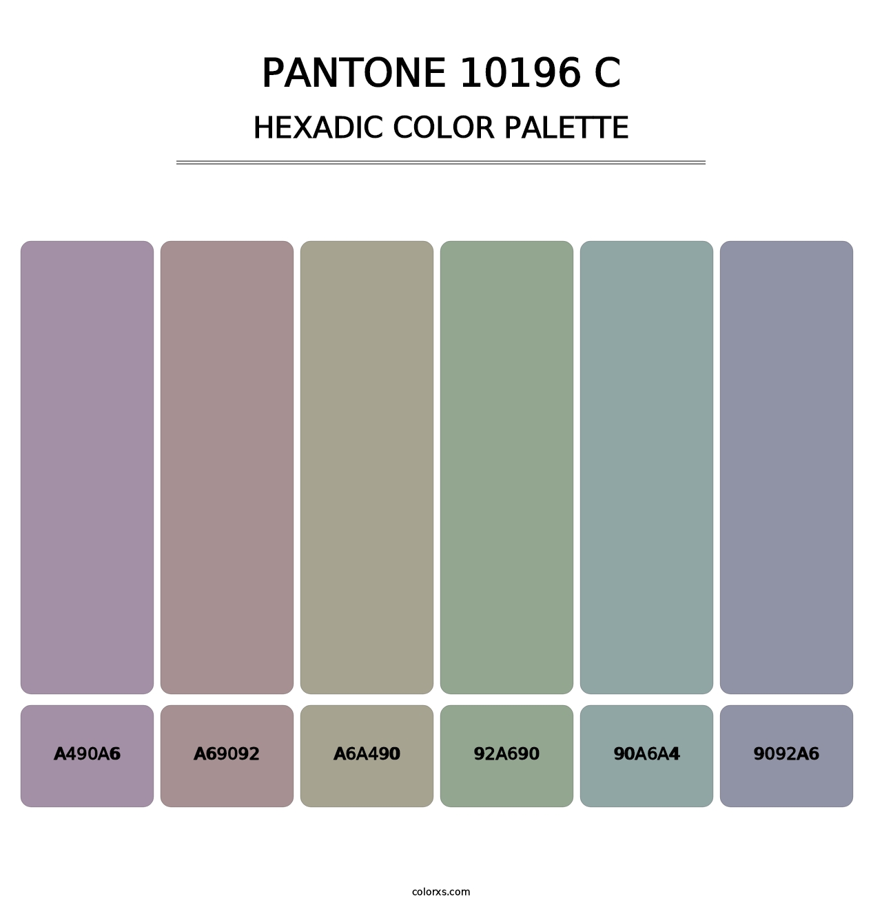 PANTONE 10196 C - Hexadic Color Palette