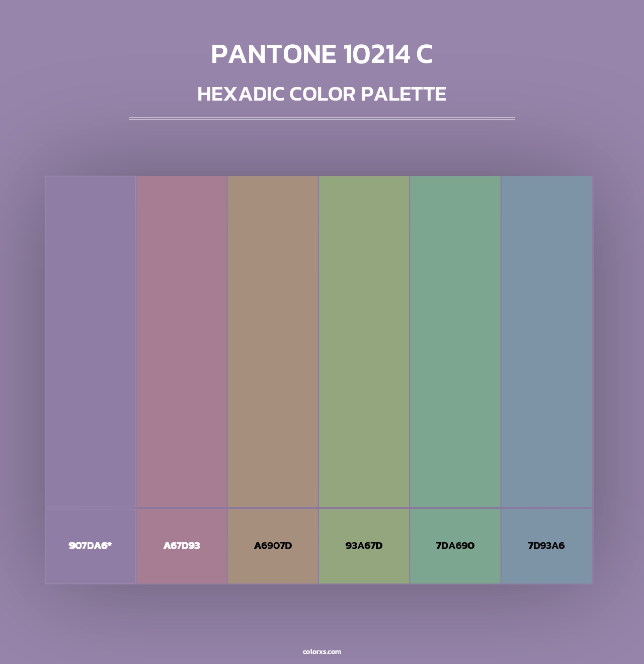 PANTONE 10214 C - Hexadic Color Palette