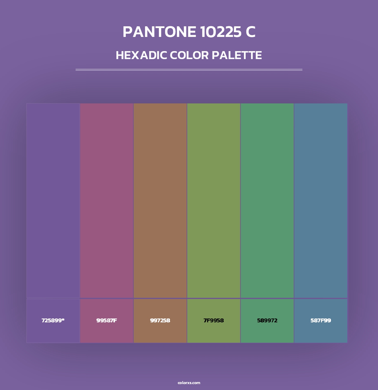 PANTONE 10225 C - Hexadic Color Palette
