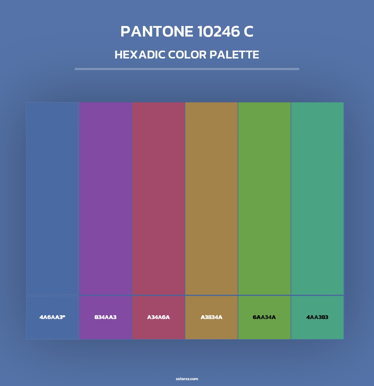 PANTONE 10246 C - Hexadic Color Palette
