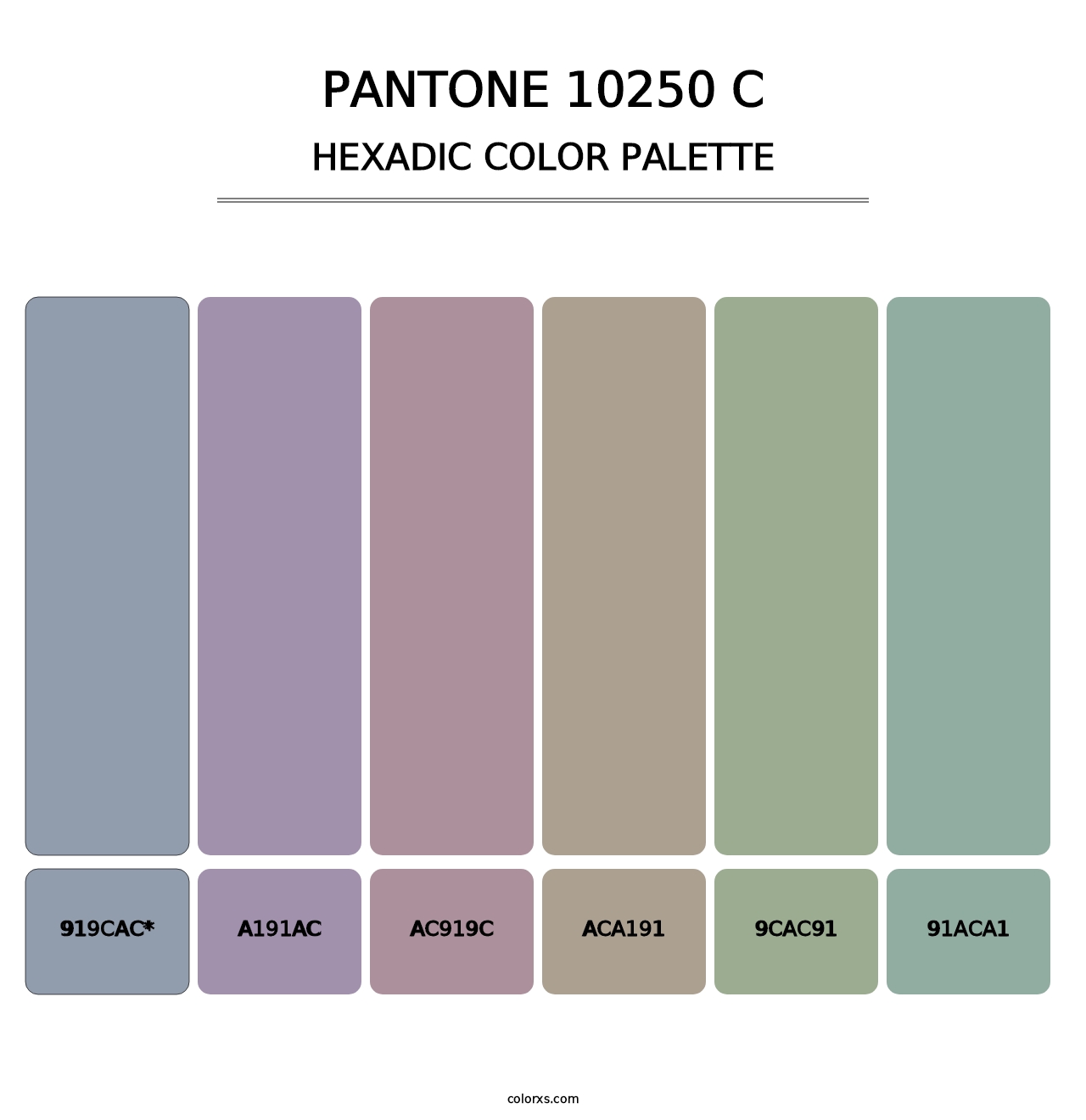 PANTONE 10250 C - Hexadic Color Palette