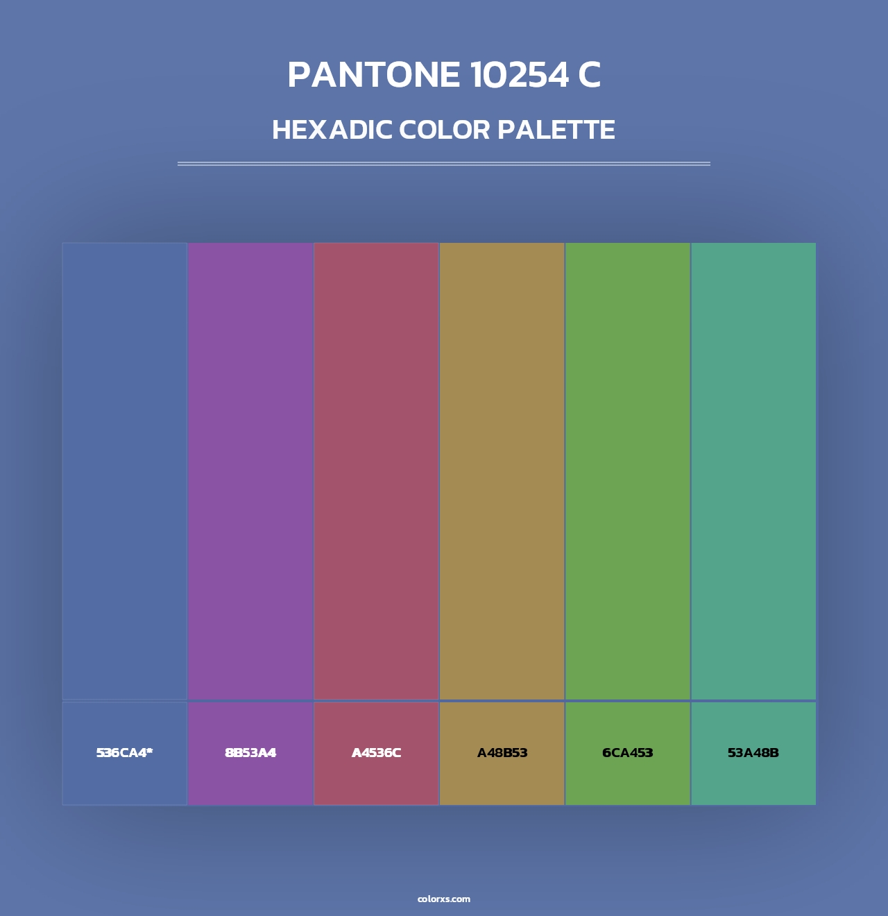 PANTONE 10254 C - Hexadic Color Palette