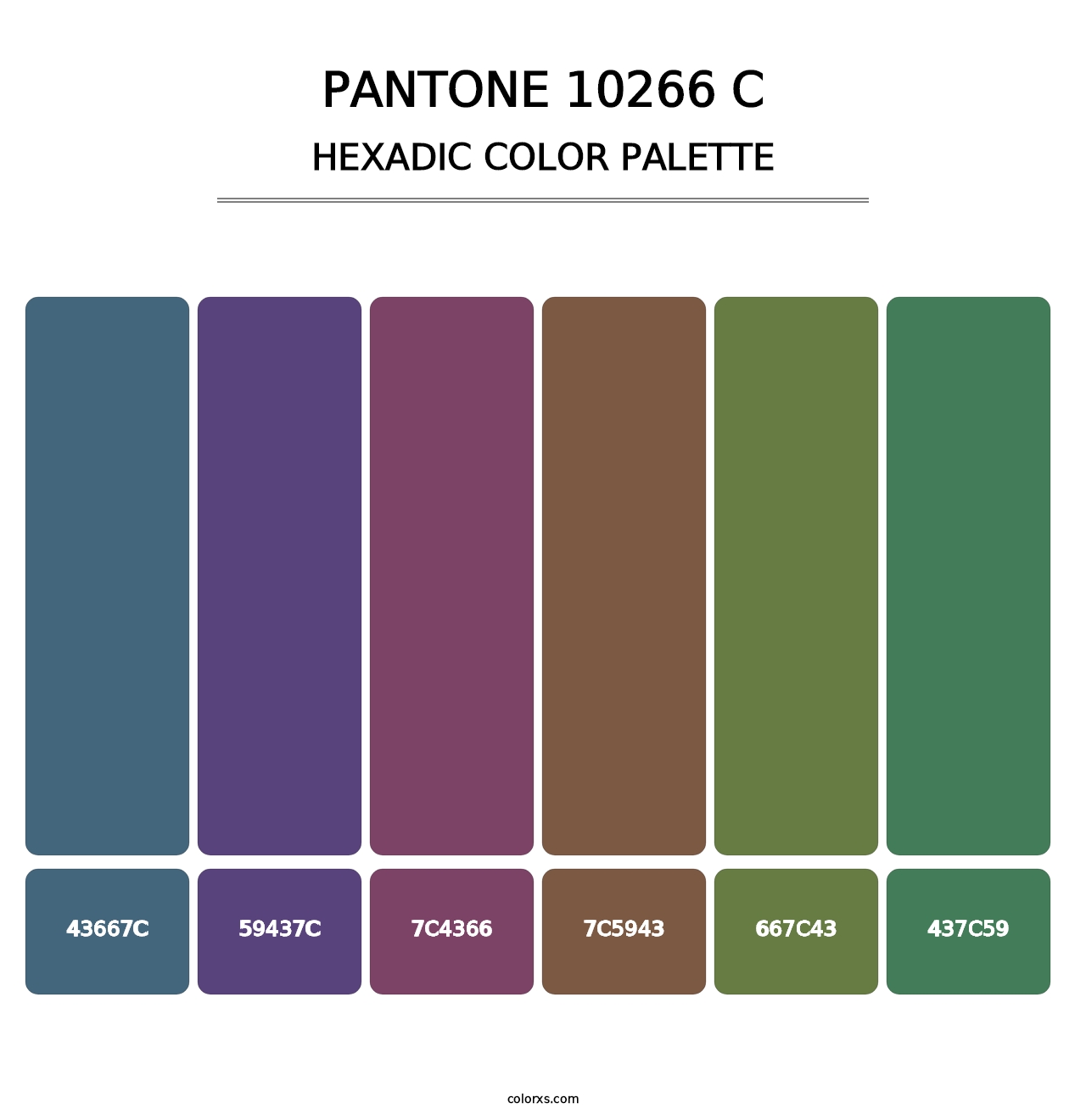 PANTONE 10266 C - Hexadic Color Palette