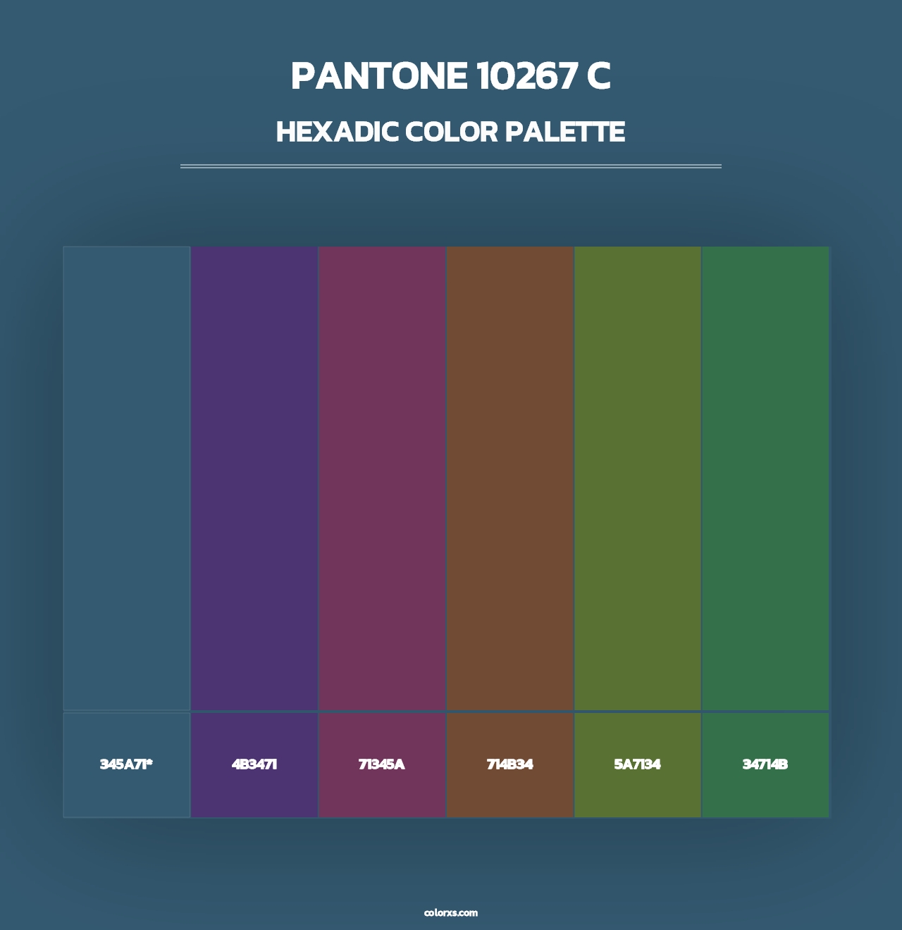 PANTONE 10267 C - Hexadic Color Palette