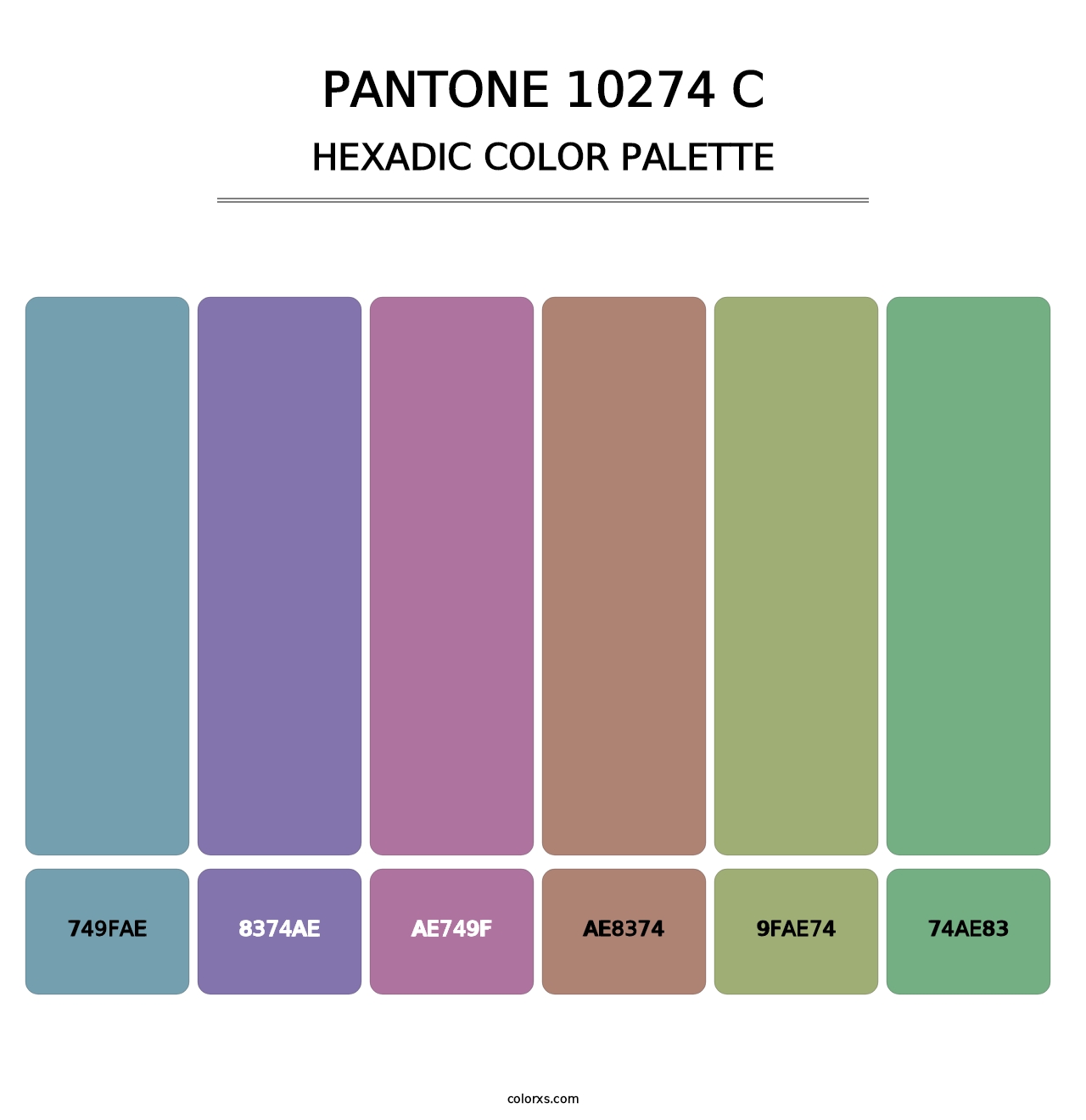 PANTONE 10274 C - Hexadic Color Palette