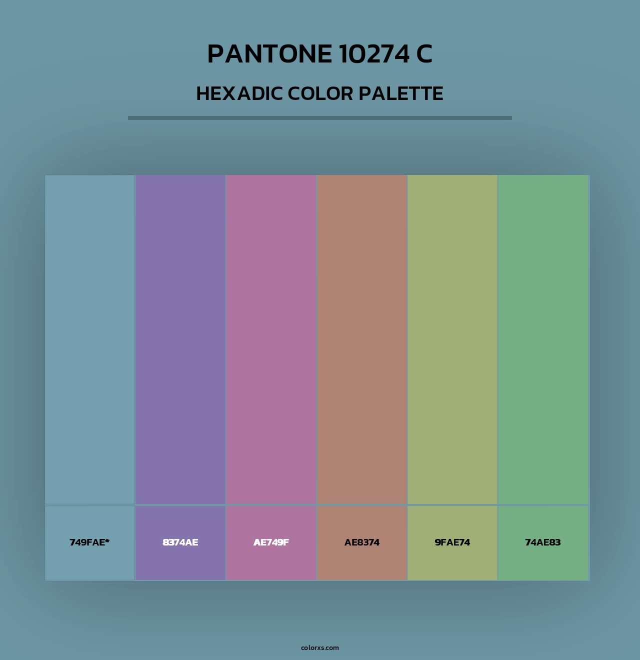 PANTONE 10274 C - Hexadic Color Palette