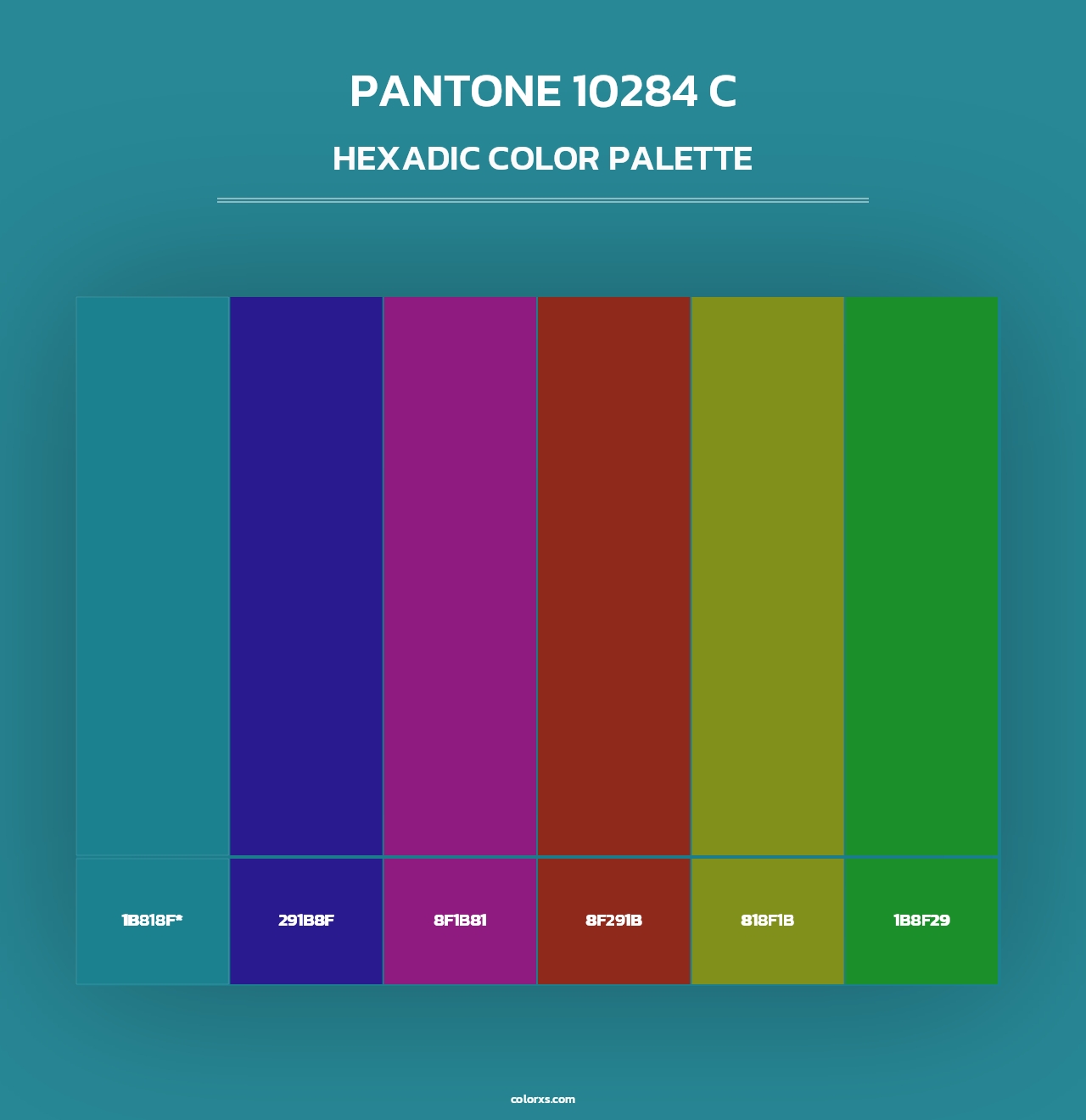 PANTONE 10284 C - Hexadic Color Palette