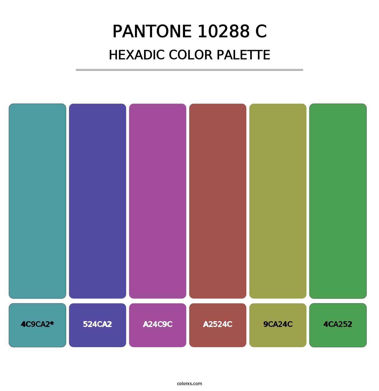 PANTONE 10288 C - Hexadic Color Palette