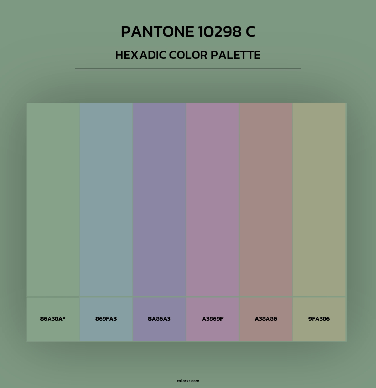 PANTONE 10298 C - Hexadic Color Palette