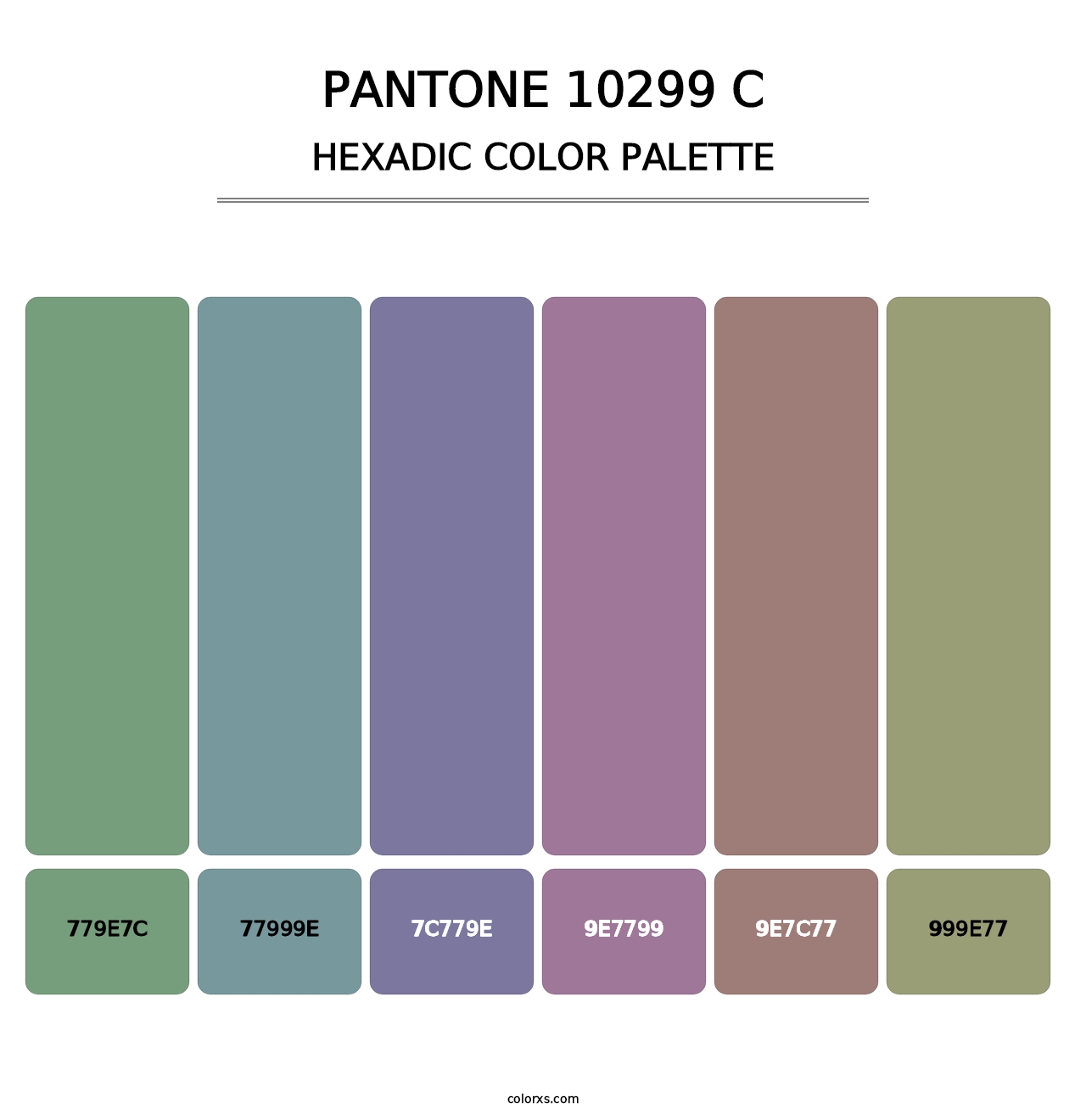 PANTONE 10299 C - Hexadic Color Palette