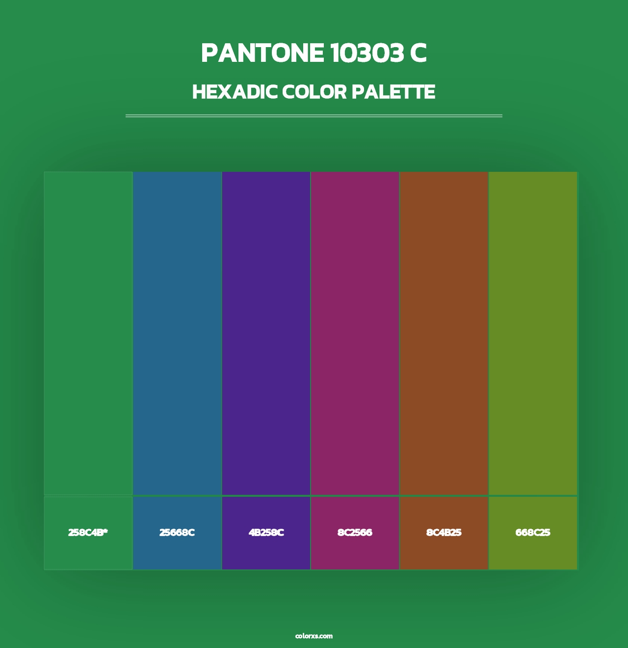 PANTONE 10303 C - Hexadic Color Palette