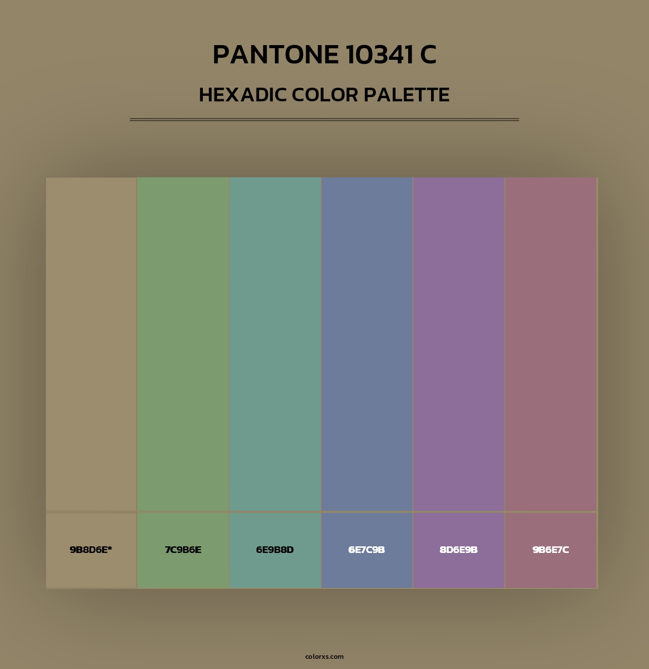 PANTONE 10341 C - Hexadic Color Palette