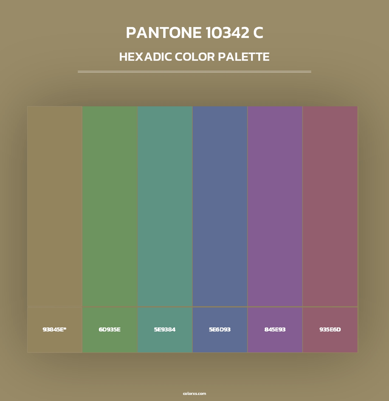 PANTONE 10342 C - Hexadic Color Palette